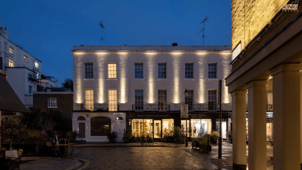 chiếu sáng mặt dựng chiếu sáng mặt dựng